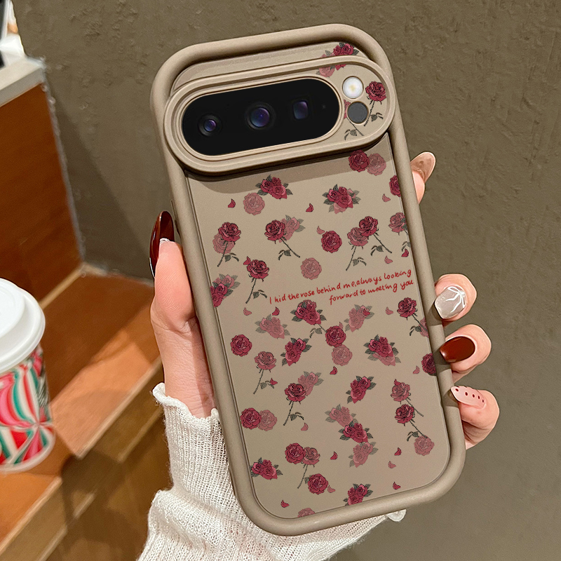 Phone Cases Google Pixel 10 Pro - Rose Flowers Patterned Soft TPU Phone