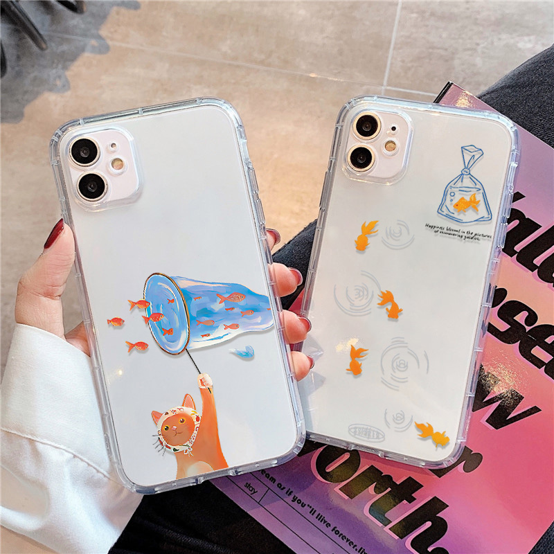 Phone Cases Iphone 16 - Lovely Fishes Clear Phone Case For