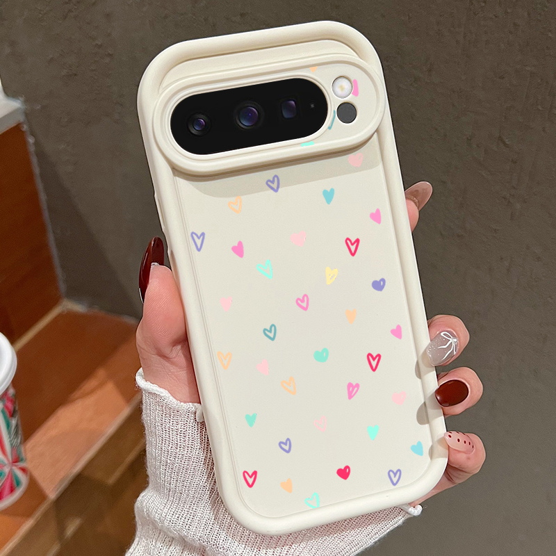 Phone Cases Google Pixel 10 Pro - Colorful Little Hearts Soft Case For