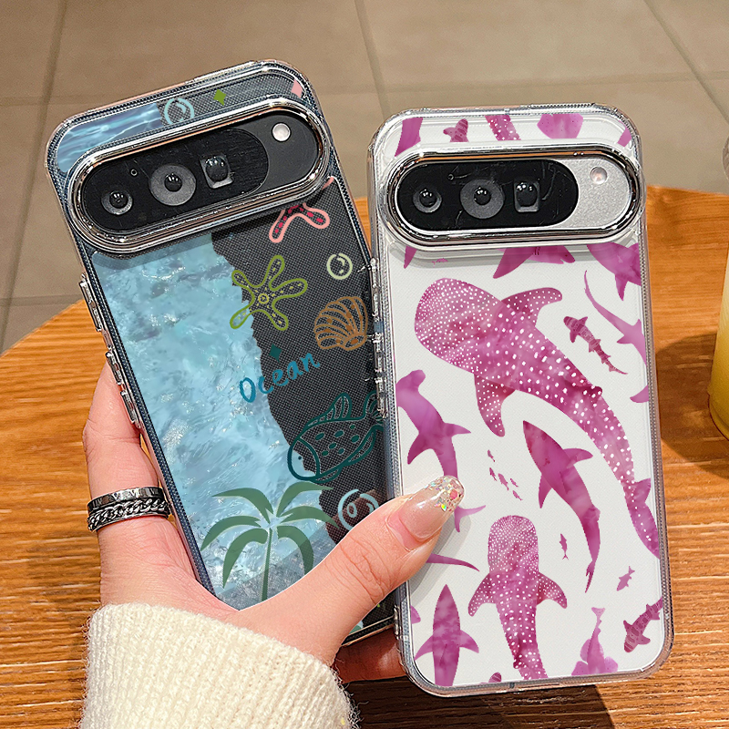 Phone Cases Google Pixel 10 Pro - Ocean Shell Shark Patterned Phone Case
