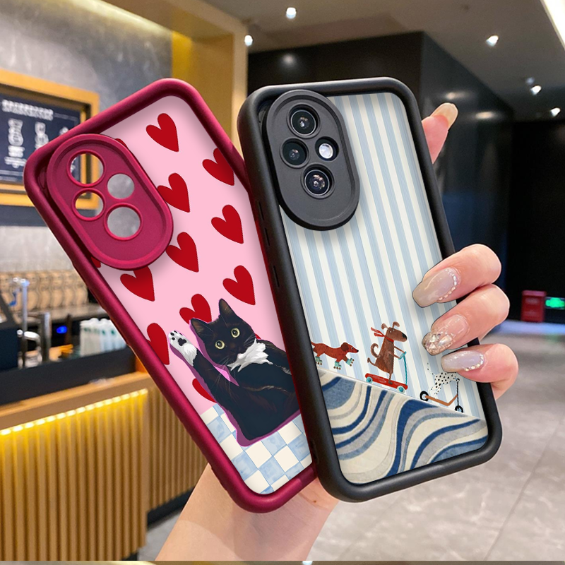 Phone Cases Oneplus - Creative Cute Striped Plaid Animal Printed