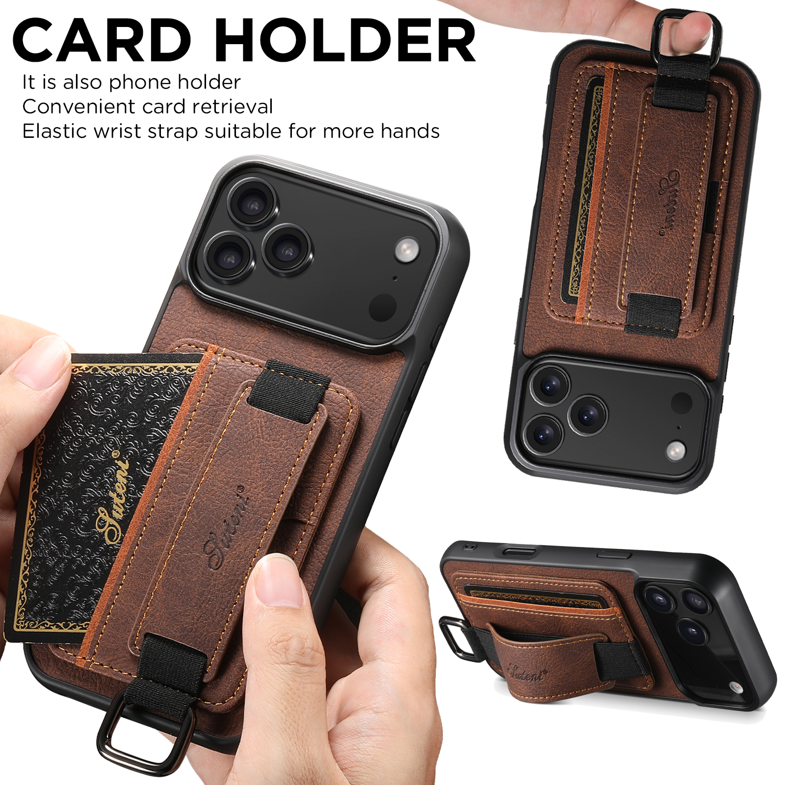 Phone Cases With Loop - SUTENI Wrist Strap Ring Buckle Card