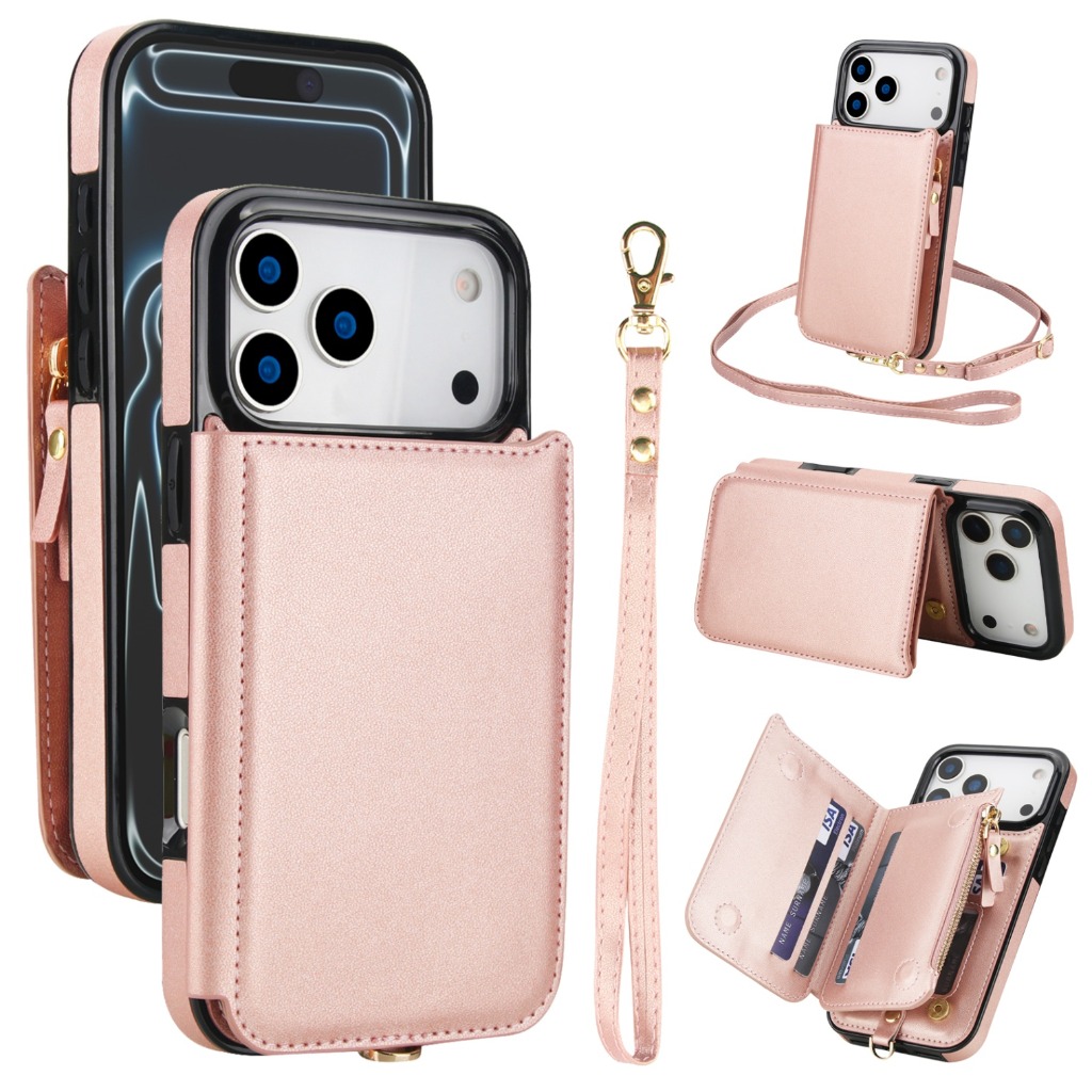 Phone Cases With Loop - Crossbody Leather Wallet Phone Case For