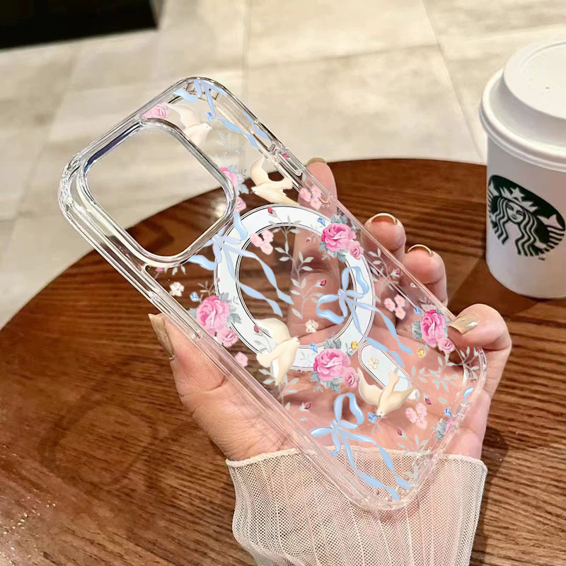 INS Flower Bird Bow Case iPhon - Clear Magsafe Case recensione e prezzo