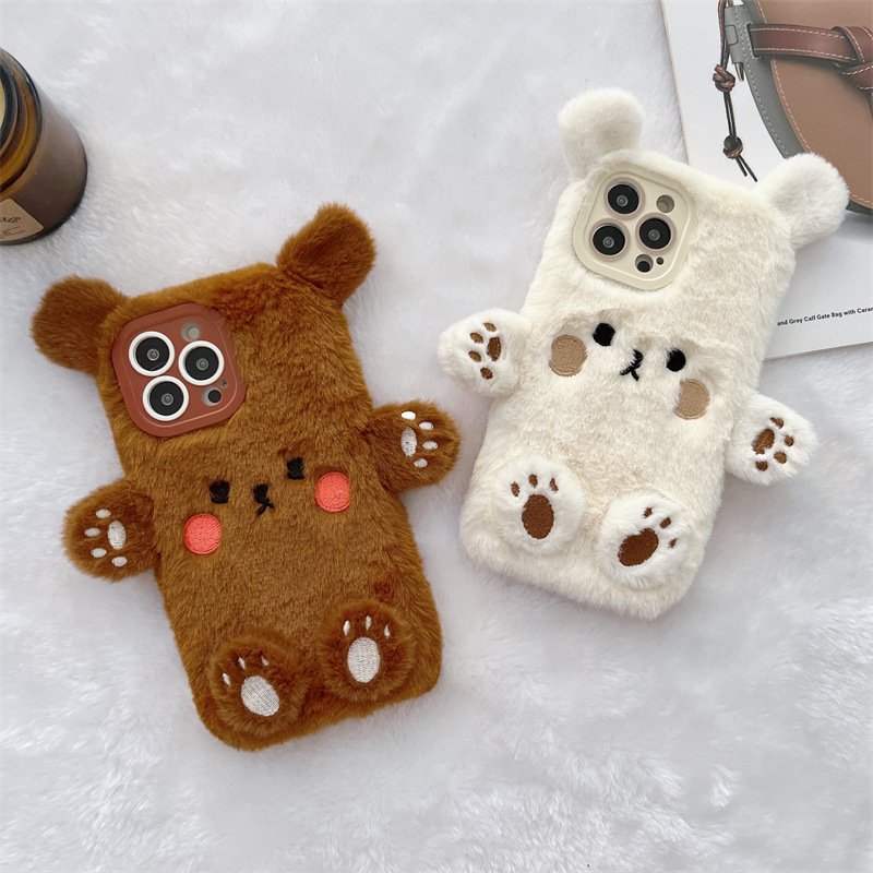 Korean 3D Cartoon Bear Fluffy  - Phone Cases Iphone 13 recensione e prezzo