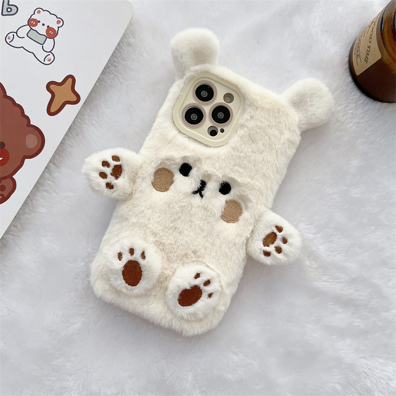 Korean 3D Cartoon Bear Fluffy  - Phone Cases Iphone 13 recensione e prezzo