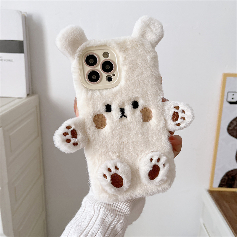 Korean 3D Cartoon Bear Fluffy  - Phone Cases Iphone 13 recensione e prezzo