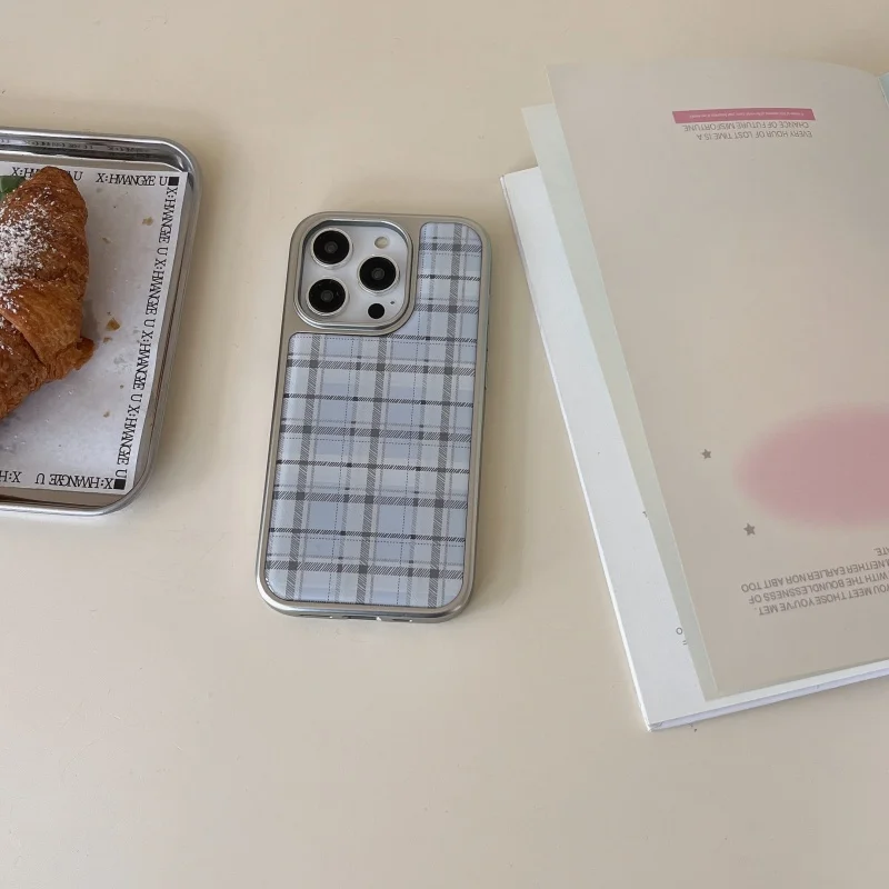 Korean Ins Epoxy Blue Plaid Pa - Phone Cases Y2K recensione e prezzo