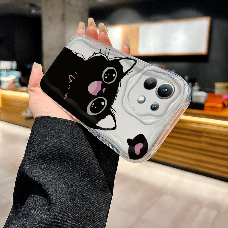 Cute Big Eyed Black Cat 3D Wav - Phone Cases Xiaomi 14T recensione e prezzo
