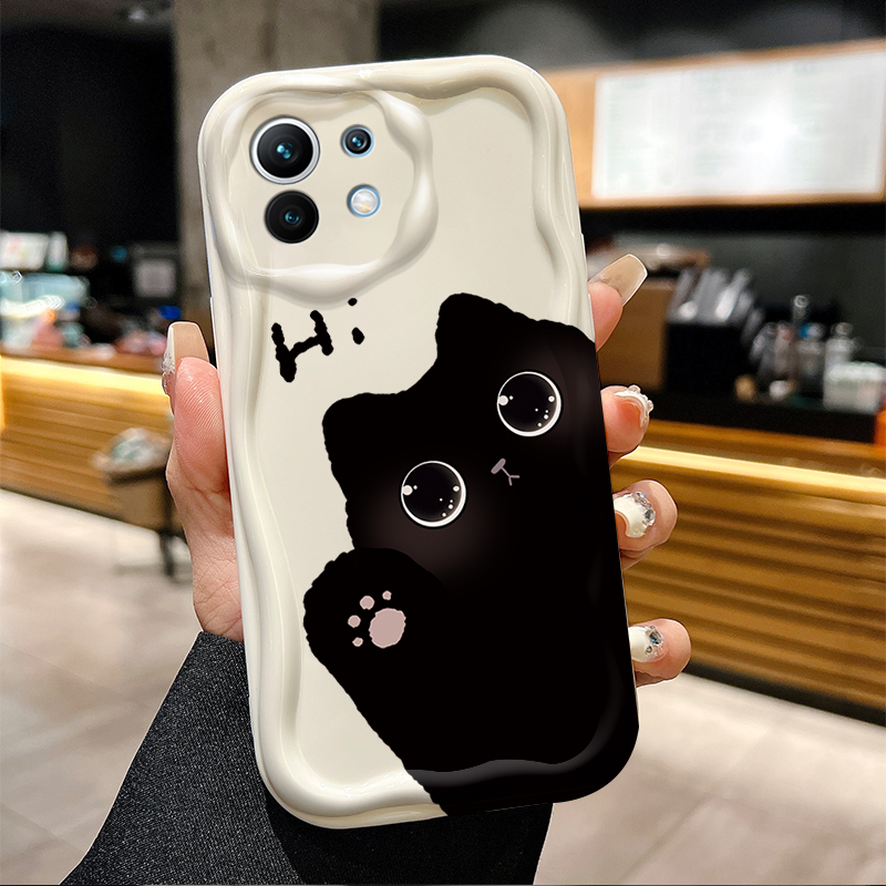 Cute Big Eyed Black Cat 3D Wav - Phone Cases Xiaomi 14T recensione e prezzo