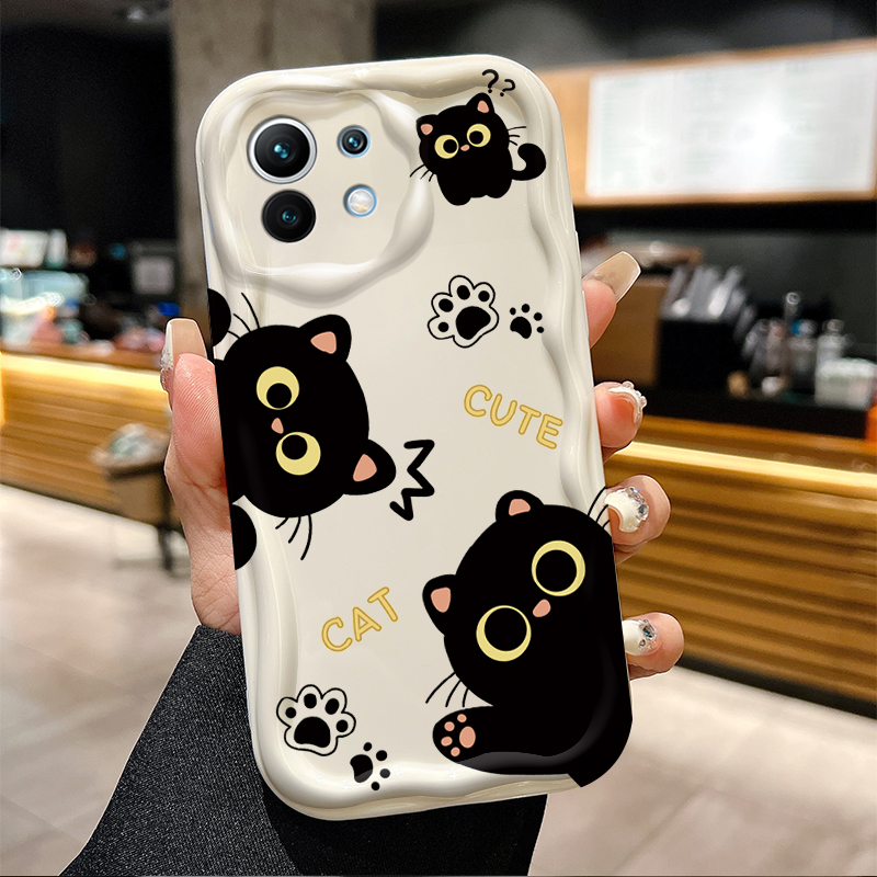 Cute Big Eyed Black Cat 3D Wav - Phone Cases Xiaomi 14T recensione e prezzo
