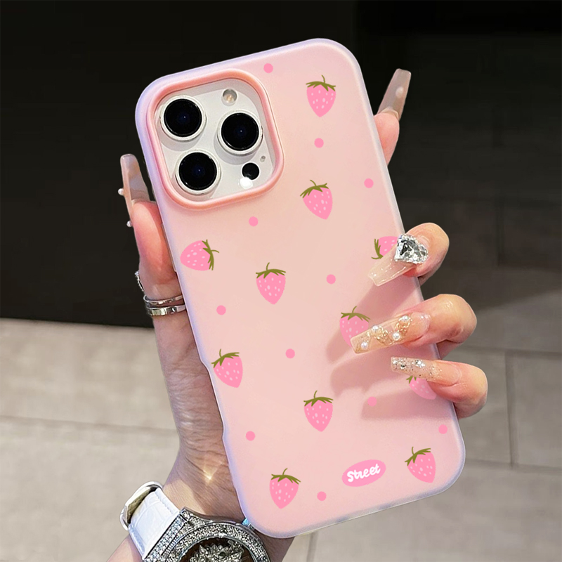 Sweet Pink Strawberry Pattern  - Phone Cases Iphone 16 recensione e prezzo