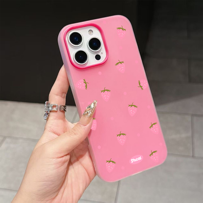 Sweet Pink Strawberry Pattern  - Phone Cases Iphone 16 recensione e prezzo
