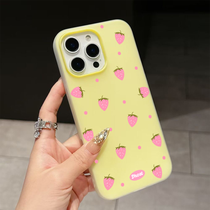 Sweet Pink Strawberry Pattern  - Phone Cases Iphone 16 recensione e prezzo