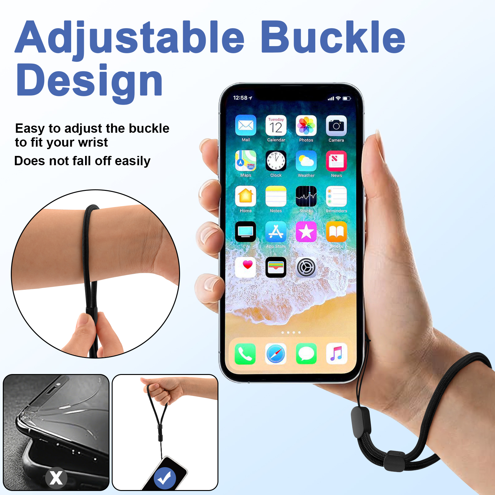 6Pcs/lot Hand Wrist Strap Lany - Phone Cases With Loop recensione e prezzo