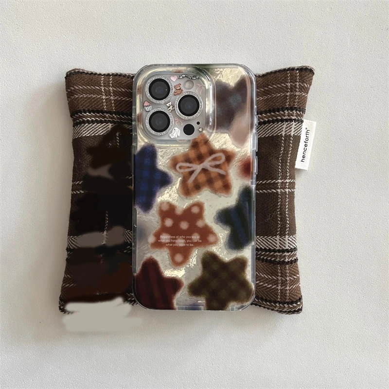 Korean Winter Cute Brown Check - Phone Cases Y2K recensione e prezzo