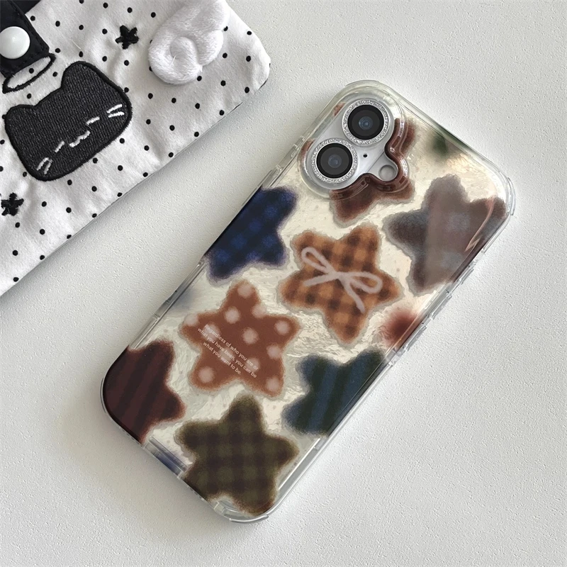 Korean Winter Cute Brown Check - Phone Cases Y2K recensione e prezzo