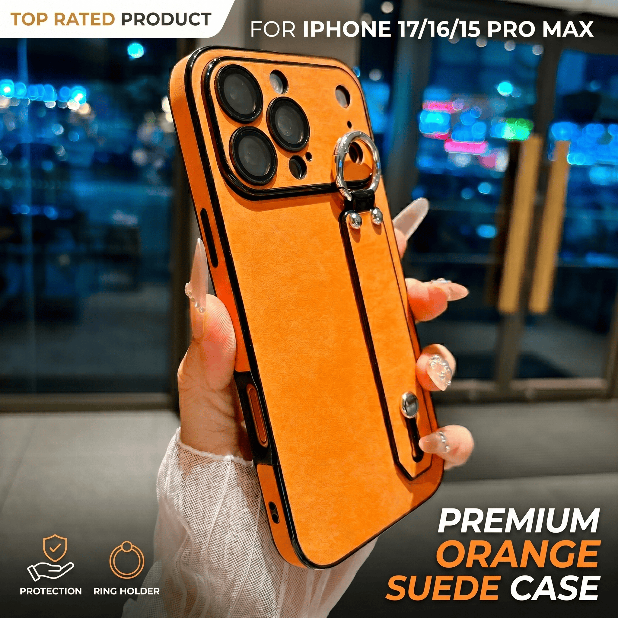 Suede Leather Wrist Strap Hold - Phone Cases Iphone 16 recensione e prezzo