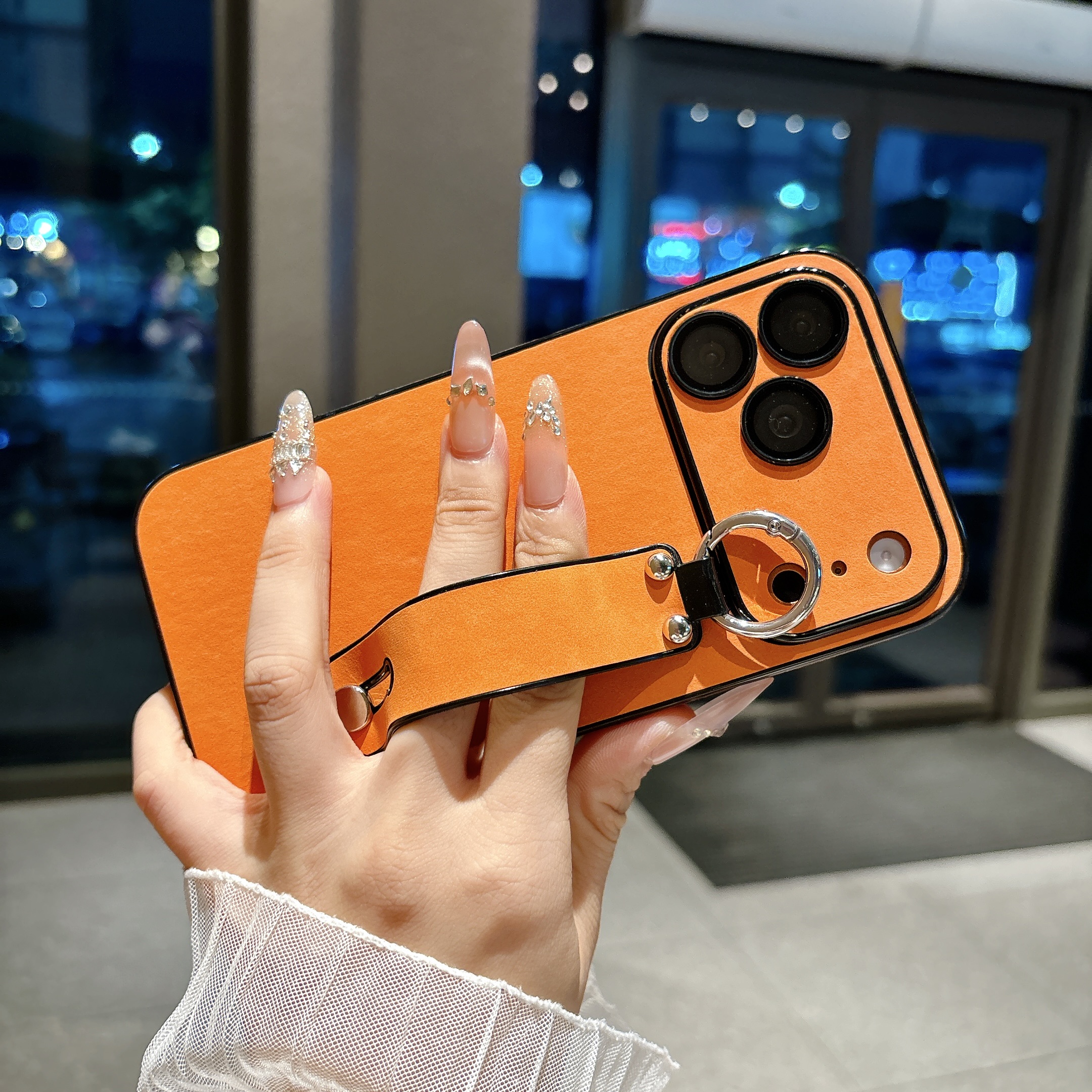Suede Leather Wrist Strap Hold - Phone Cases Iphone 16 recensione e prezzo