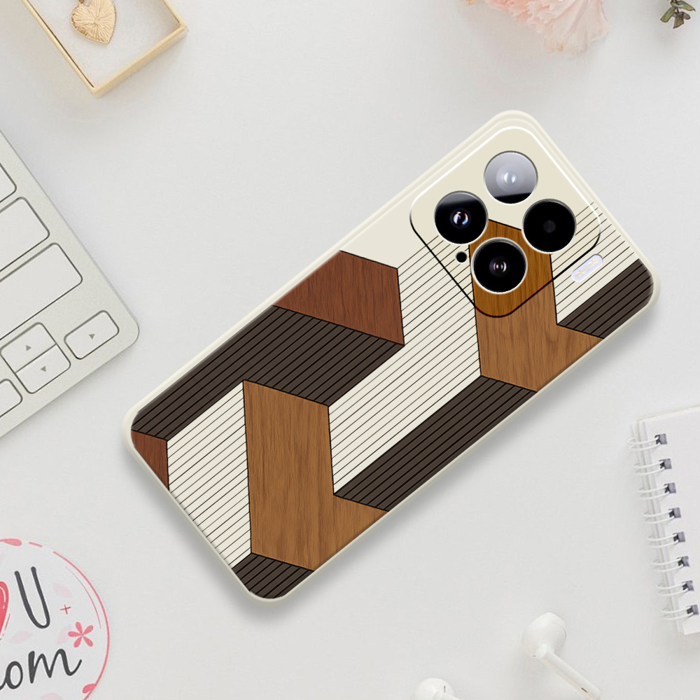 Geometric Style Wooden Phone C - Phone Cases Xiaomi 14T recensione e prezzo