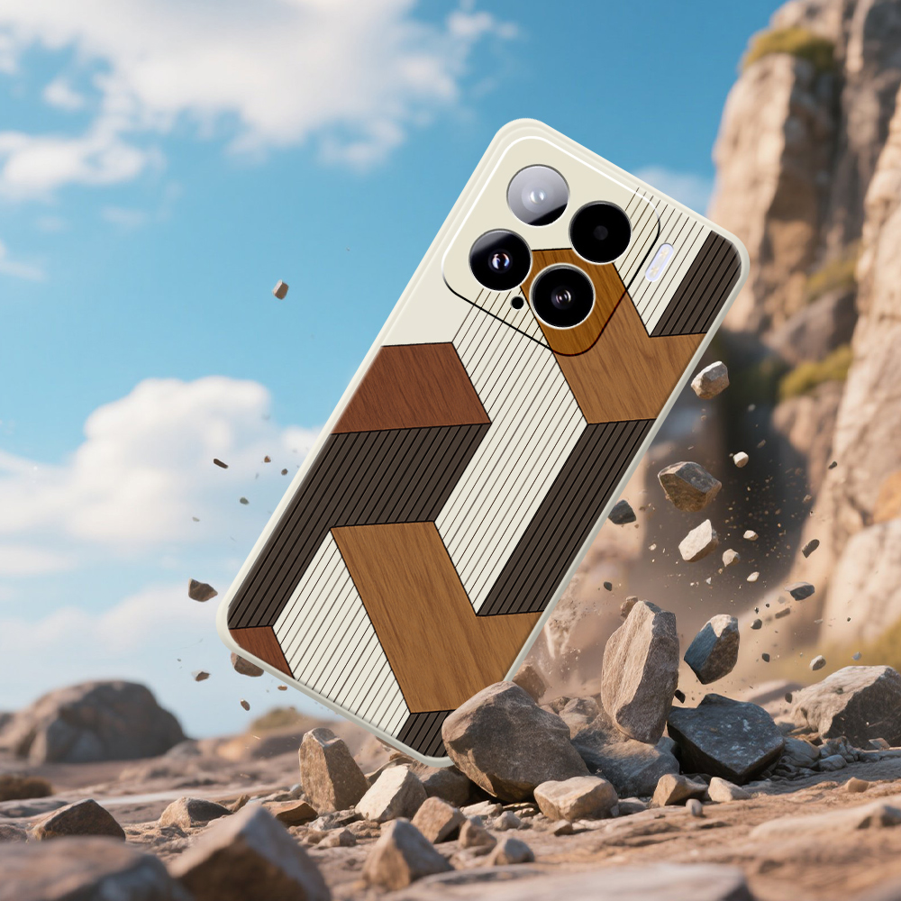Geometric Style Wooden Phone C - Phone Cases Xiaomi 14T recensione e prezzo