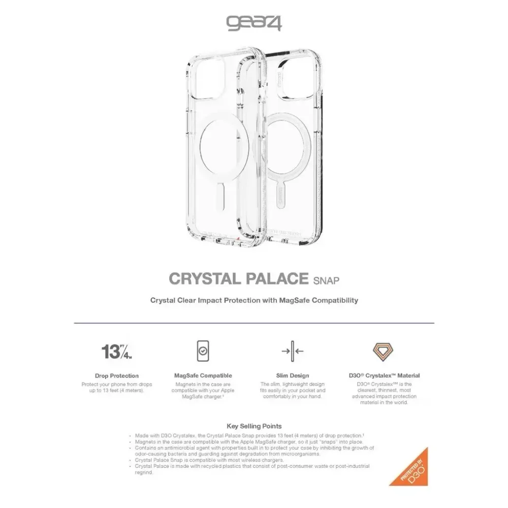 Original Gear4 Clear Crystal M - Clear Magsafe Case recensione e prezzo