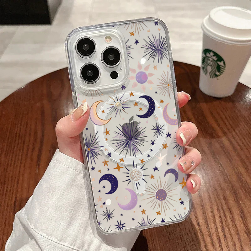 Romantic Sun Moon Stars Phone  - Clear Magsafe Case recensione e prezzo