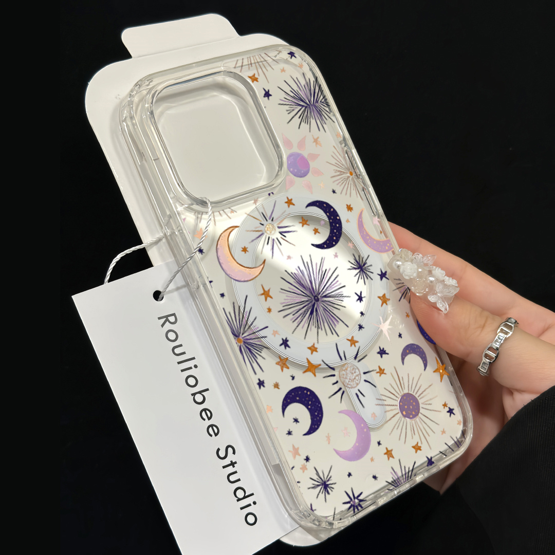 Romantic Sun Moon Stars Phone  - Clear Magsafe Case recensione e prezzo