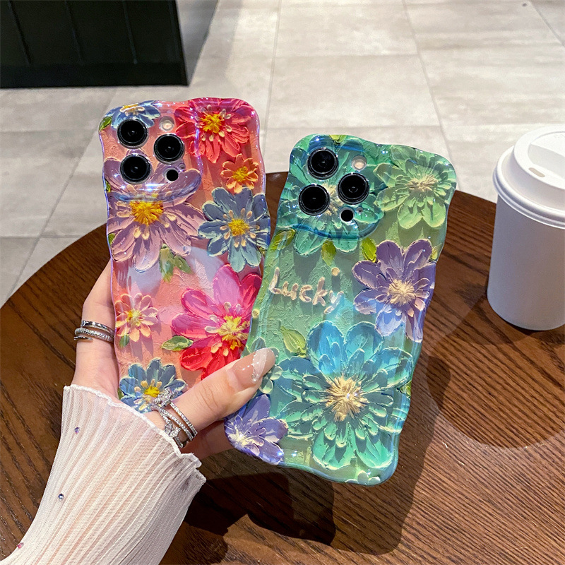Retro Blue Light Oil Painting  - Phone Cases Iphone 16 recensione e prezzo