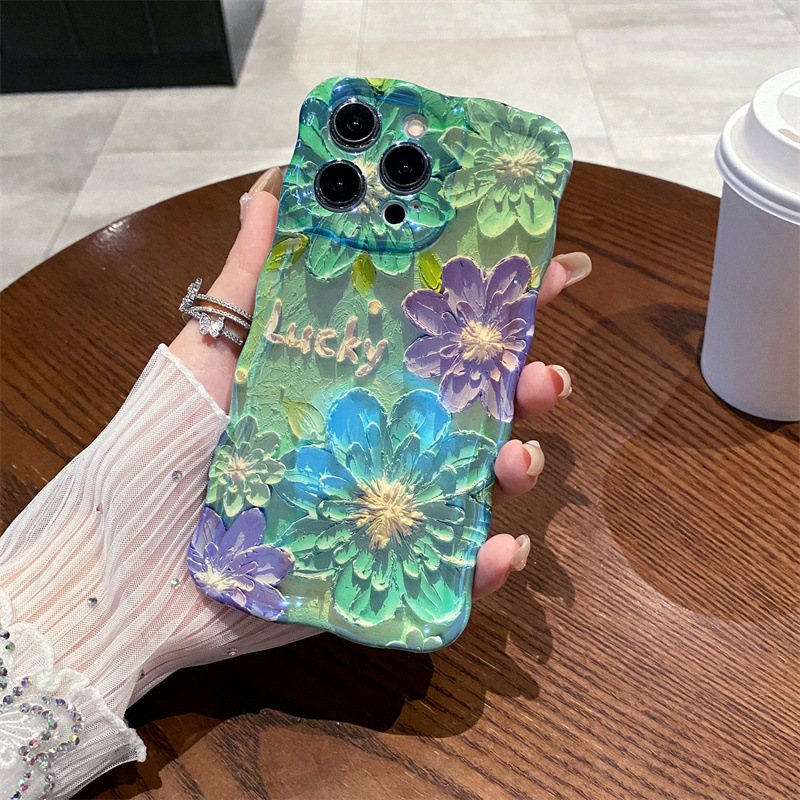 Retro Blue Light Oil Painting  - Phone Cases Iphone 16 recensione e prezzo