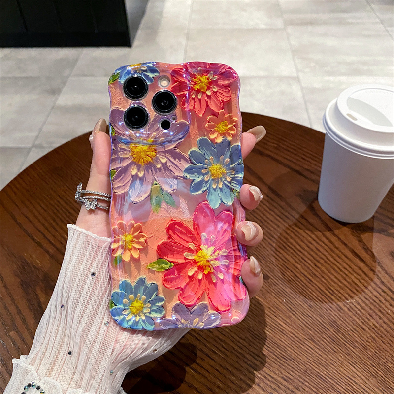 Retro Blue Light Oil Painting  - Phone Cases Iphone 16 recensione e prezzo