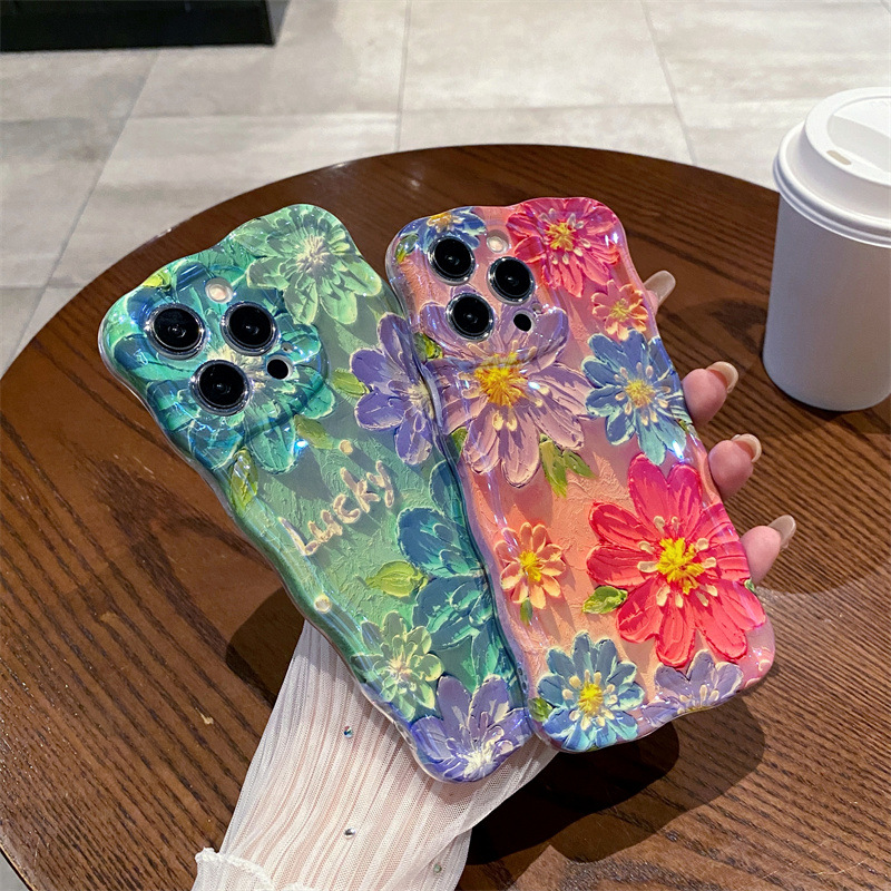 Retro Blue Light Oil Painting  - Phone Cases Iphone 16 recensione e prezzo