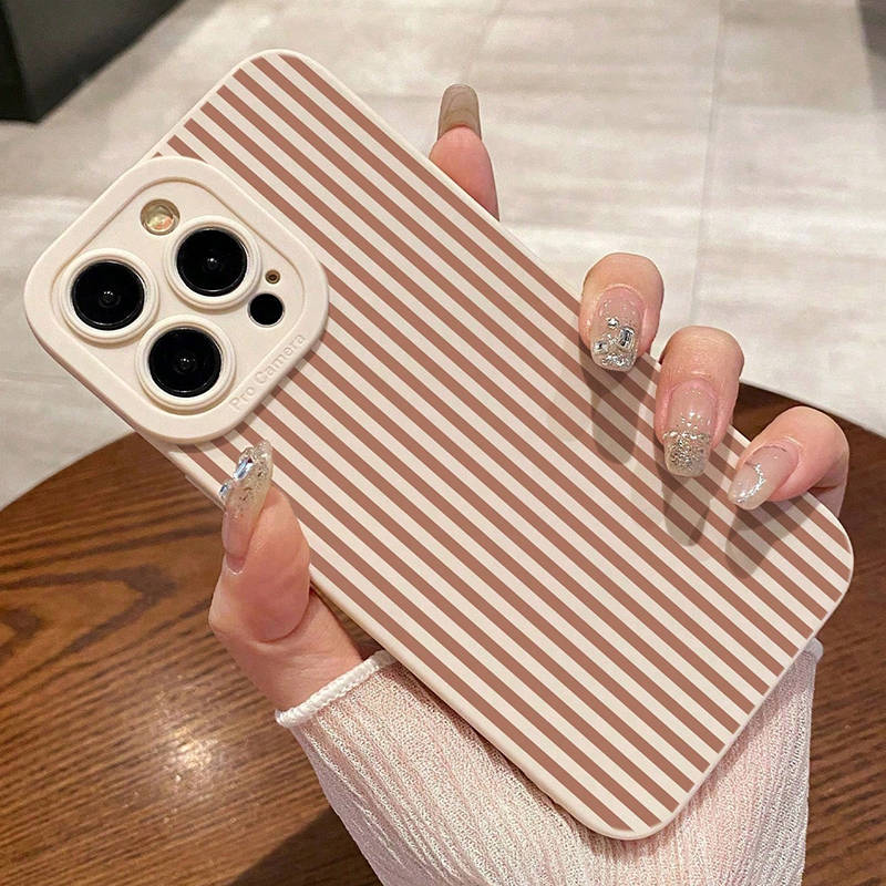 Pink Striped Painted Anti-Drop - Phone Cases Iphone 16 recensione e prezzo