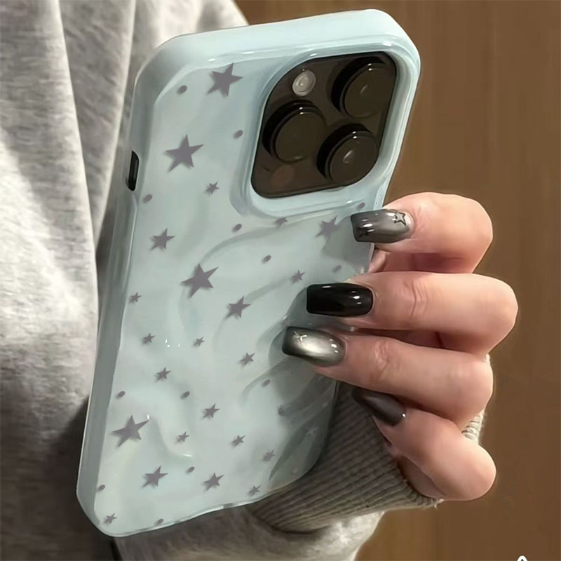 Minimalist Gray-Blue Star Wave - Phone Cases Y2K recensione e prezzo