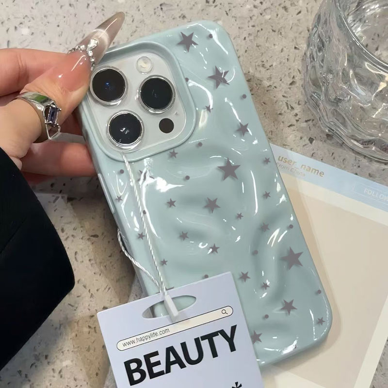 Minimalist Gray-Blue Star Wave - Phone Cases Y2K recensione e prezzo
